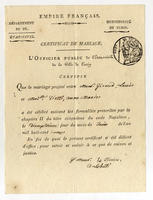 Certificat de Mariage