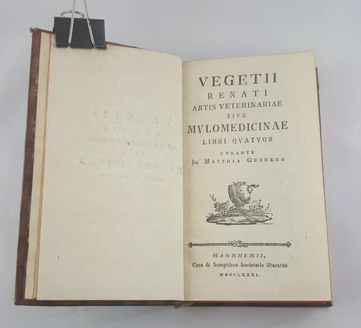 Artis veterinariae sive, Mulomedicinae libri quatuor.