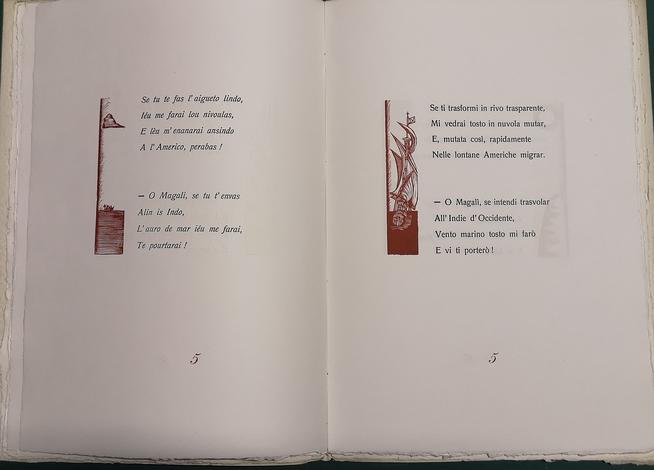 <strong>Magali. Serenata neoprovenzale ricantata in italiano da Mario Chini e illustrata da xilografie di Bruno da Osimo.</strong>