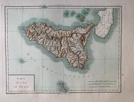 <strong>Carte de l'ile de Sicile</strong>