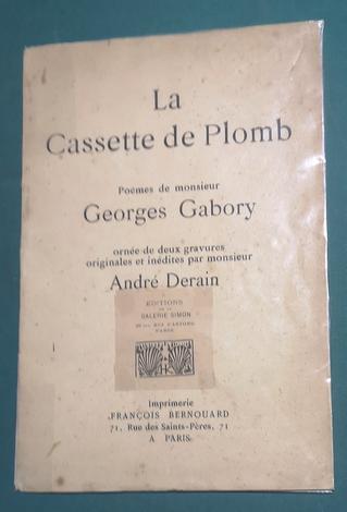 <strong>La Cassette De Plomb. Ornée de deux gravures originales et inédites par monsieur André Derain.</strong>
