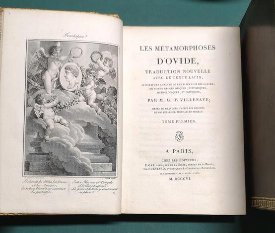 <strong>Les Metamorphoses d'Ovide, traduction nouvelle avec le texte Latin par M.G.T. Villenave</strong>, ornée de gravures d'après les dessins de MM. LeBarbier, Monsiau et Moreau