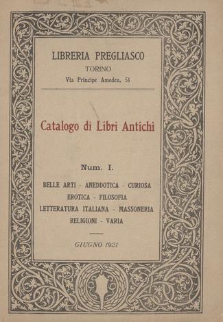 Il Catalogo Uno, l’inizio di un’avventura (1921)