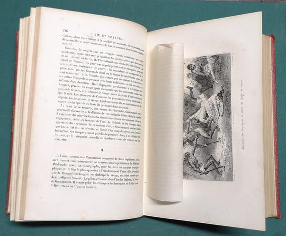 <strong>Vie et Voyages de Christophe Colomb d'après des documents authentiques tirés d'Espagne et d'Italie.</strong> Illustrations de M. Rouargue.