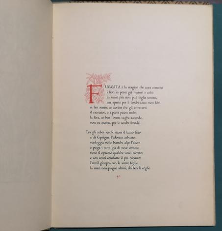 <strong>Ambra. Poemetto di Lorenzo de' Medici il Magnifico. (Con xilografie di Antony De Witt).</strong>