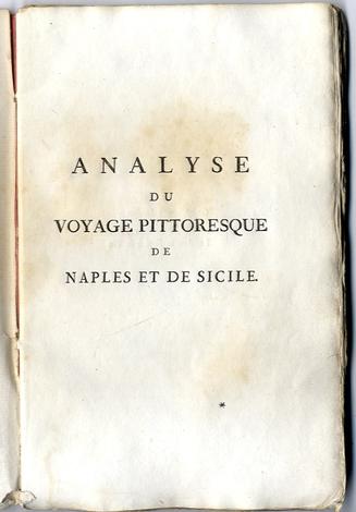 Analyse du Voyage Pittoresque de Naples et de Sicile,